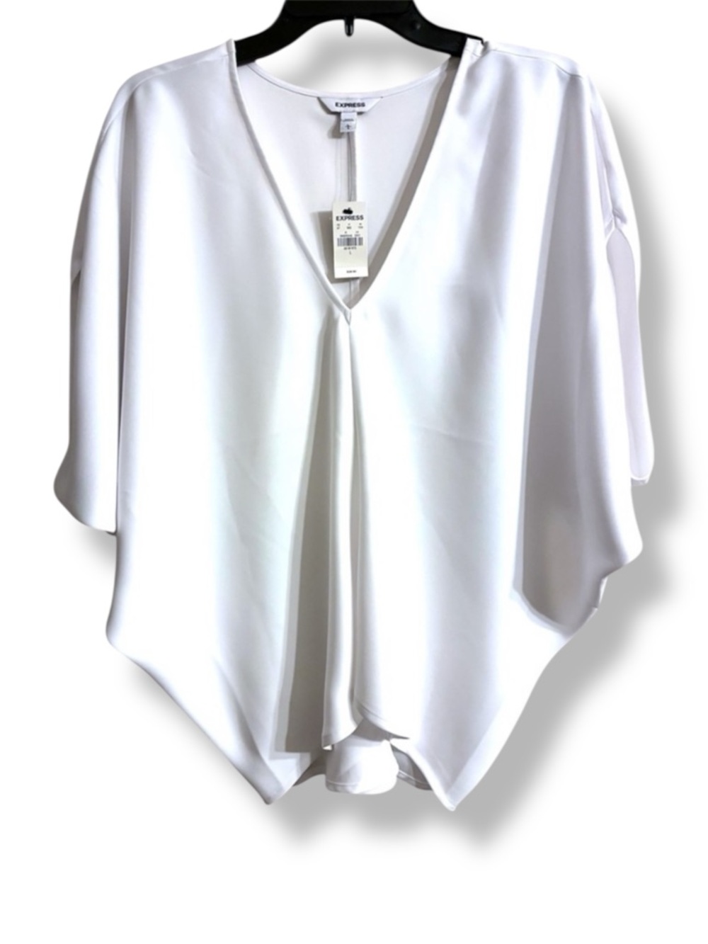Express White V-Neck Dolman Blouse